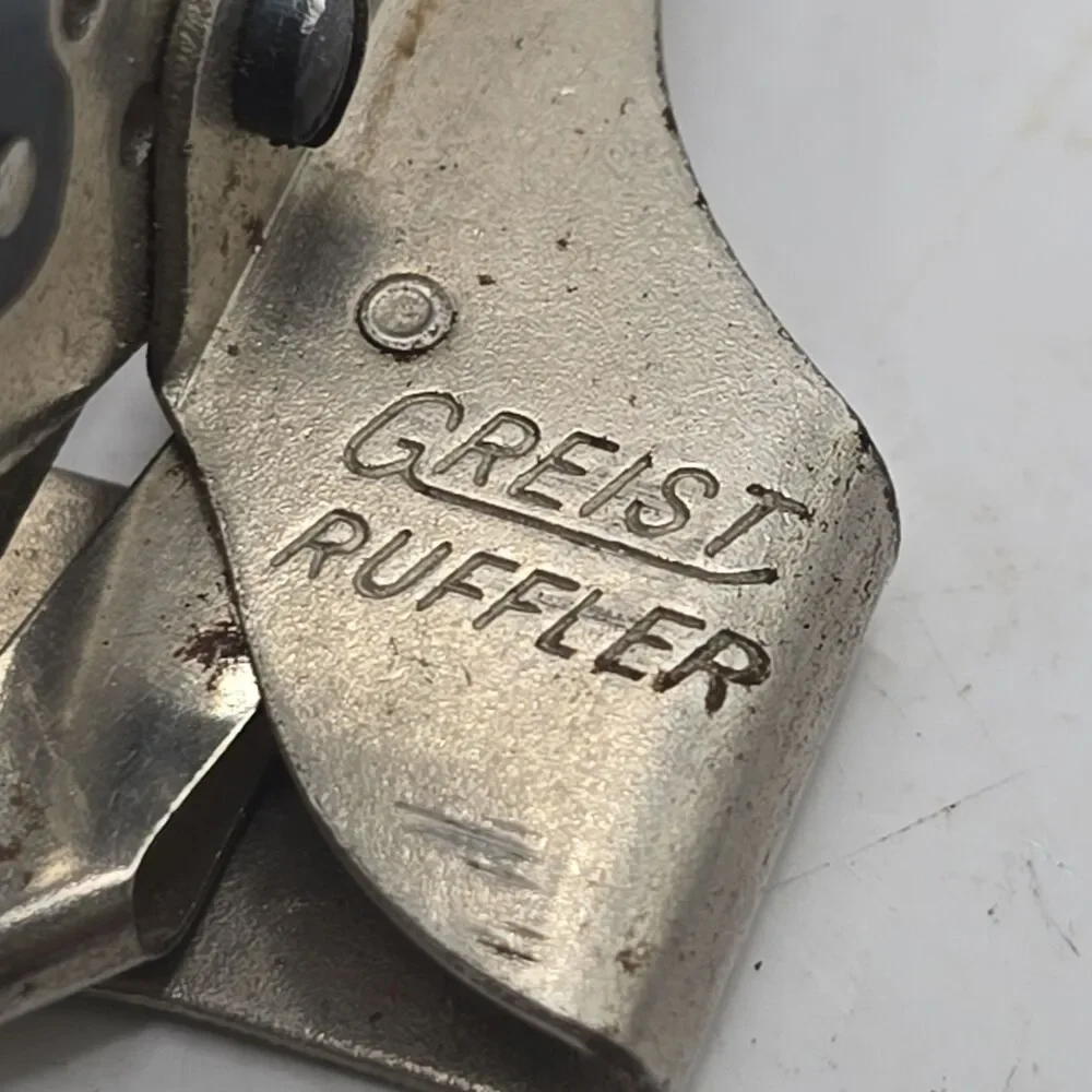 Vintage Greist Ruffler Low Shank Sewing Machine Foot Attachment US Pat 2593519